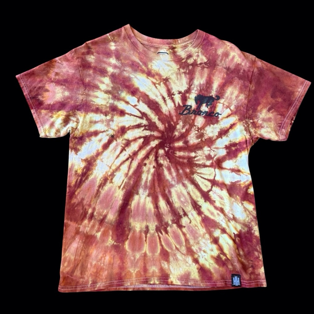 Haus of Hendo Hand Dyed Ford Brown and Cream Tie-Dye Short Sleeve Tee